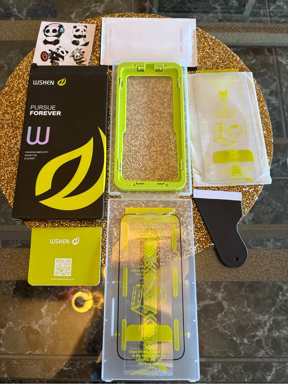 WSKEN NWT FOR 16 Pro Max Screen Protector Installation kit Alignment Frame